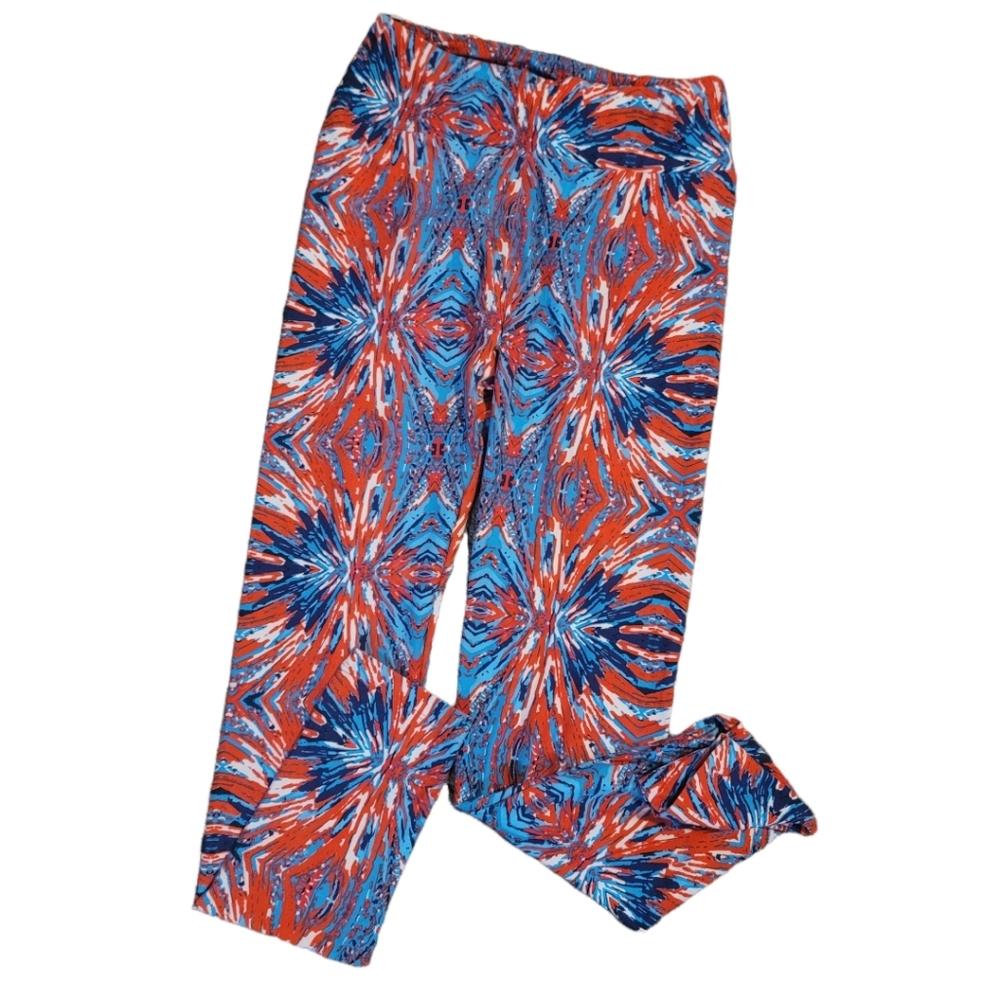 LuLaRoe Fireworks Print Leggings One Size